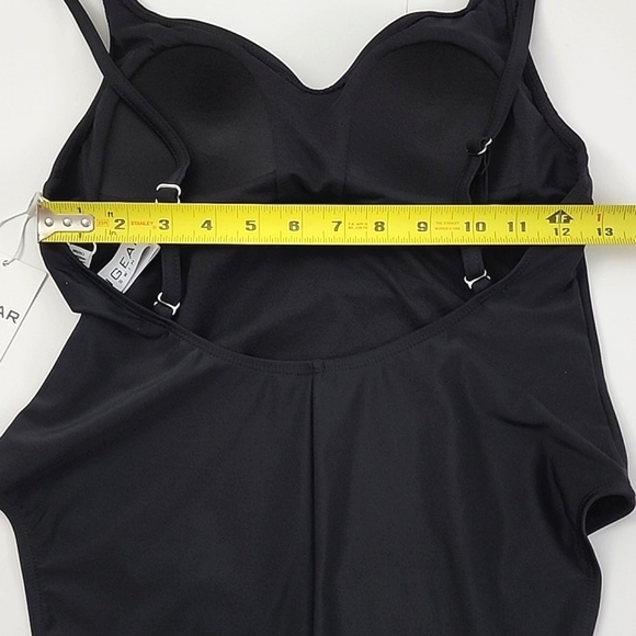 INGEAR SWIM Women's Black One Piece Swimsuit V Neck Convertible Straps Size M - Picture 11 of 15